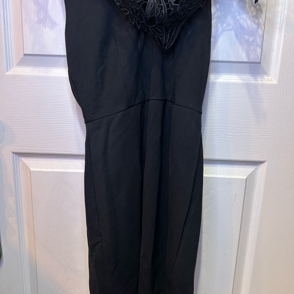Kobi Halperin “Kena” Black Cold Shoulder Sheath Dress Size 4 - Picture 11 of 13